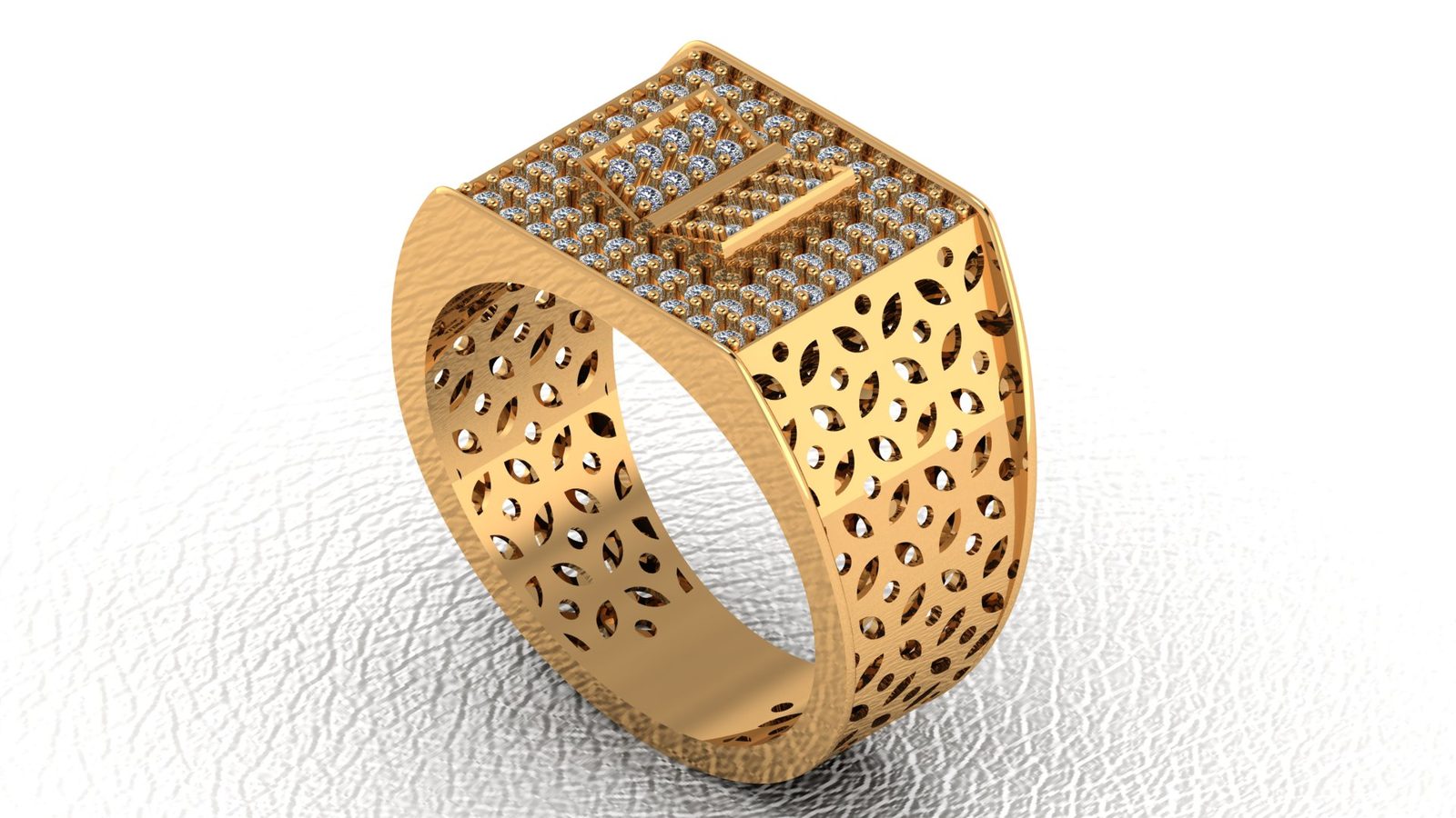 Royal Initial Signet Ring 000085