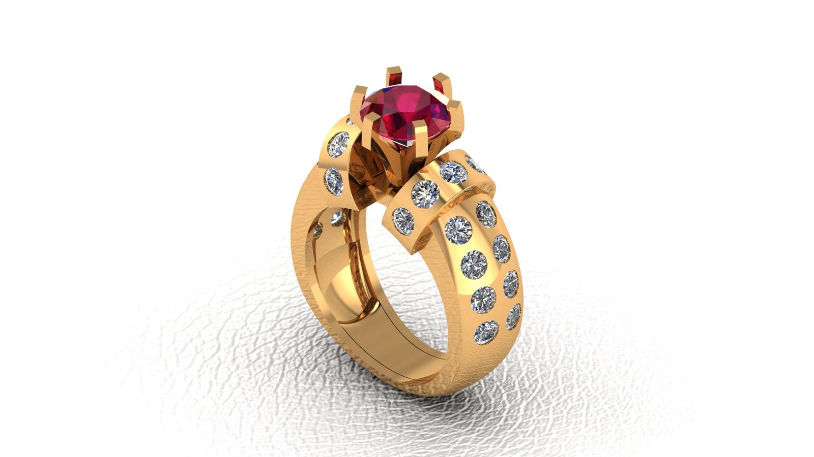 Royal Red Ruby Stone Ring Design 000077