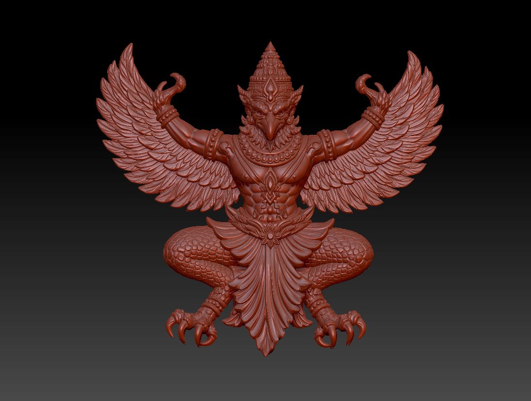 Lord Garuda Majestic Wings 3D Model 000065